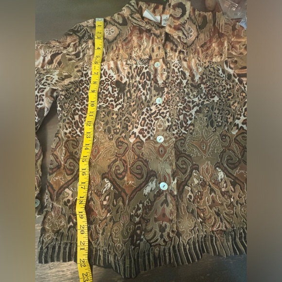 Alfred Dunner Sheer Animal Leopard Print Jacket Size 6P - Picture 6 of 13